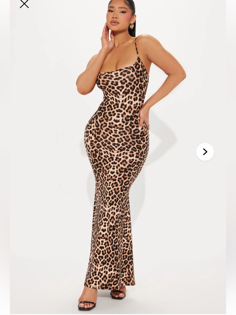 Leopard Print Maxi Skirt - Brown Animal Print